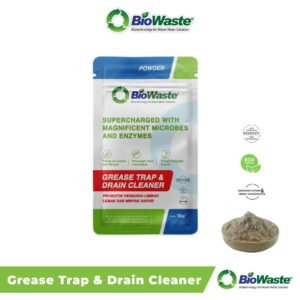 Biowaste Grease Trap & Drain Cleaner - Bakteri Pengurai Limbah Dapur Lemak Minyak & Saluran Air Mampet - 10gr