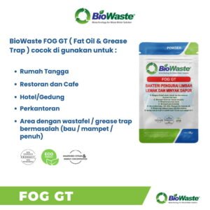 Biowaste FOG GT Bakteri Pengurai Limbah Lemak Minyak Dapur - Grease Mampet & Bau 10gr